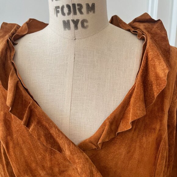 Vintage CLAUDETTE Suede Shirt Size XL - Picture 2 of 10